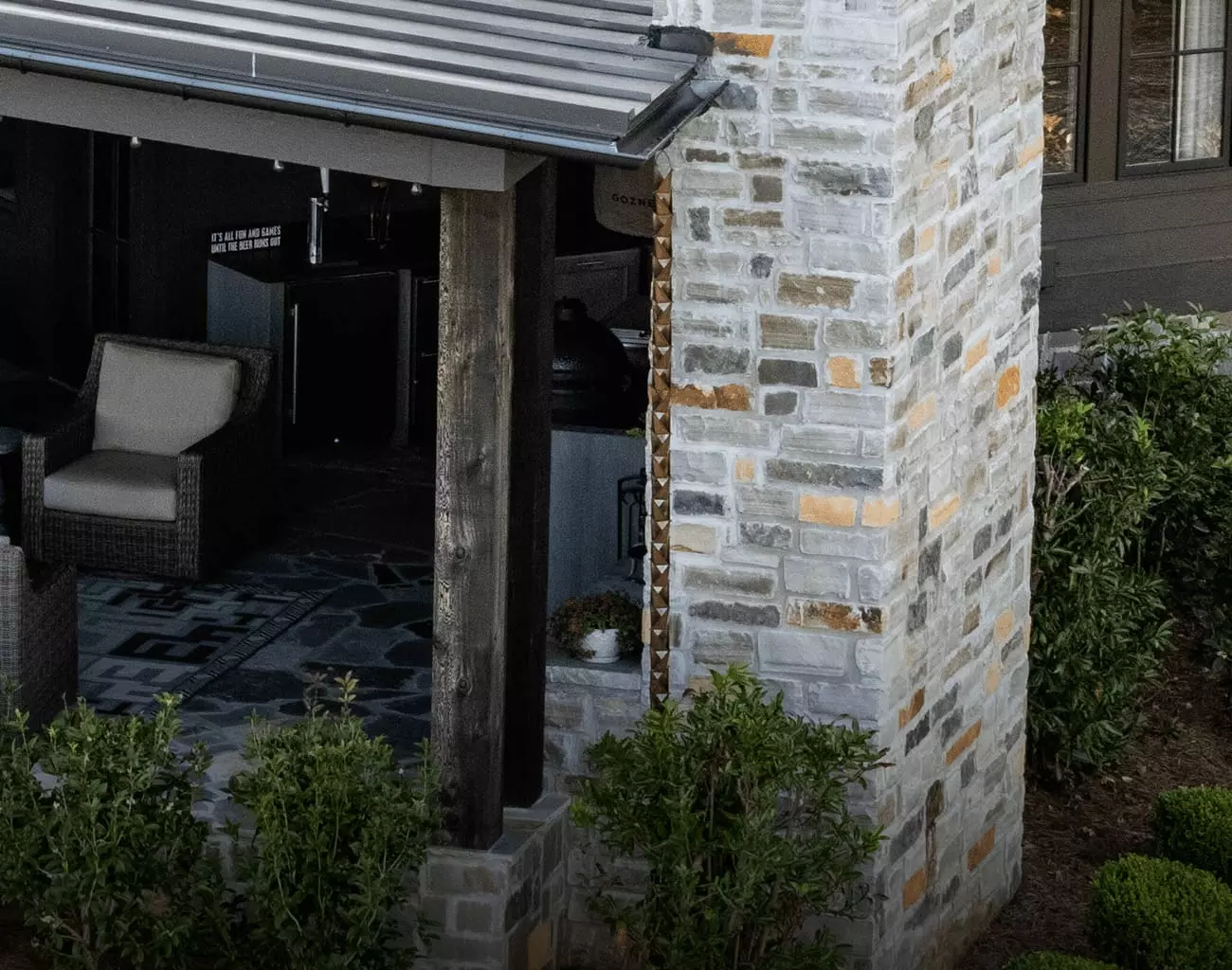 Custom rain chains from GutterPro are a great alternative to traditional downspouts