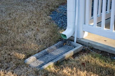 splash blocks can help with problems like gutters overflowing